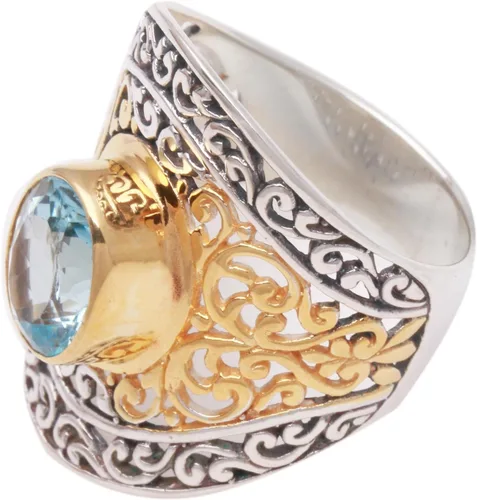 Miniatura 5 de NOVICA - Anillo de piedra preciosa para niñas y mujeres