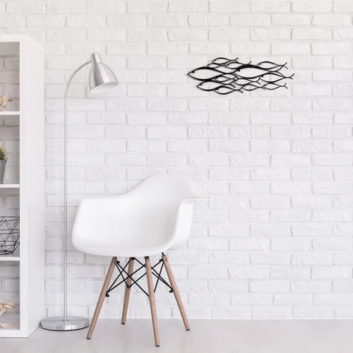 Miniatura 4 de Funrous Decoración de pared de metal con peces náuticos, arte de pared de escuela de peces, obra de arte moderno, decoración de estilo náutico