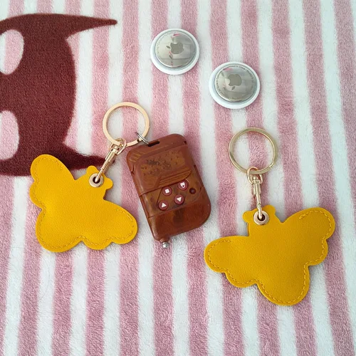 Miniatura 4 de CATCH ON Paquete de 2 fundas de cuero para llavero, bonitos accesorios Kawaii adecuados para Airtag