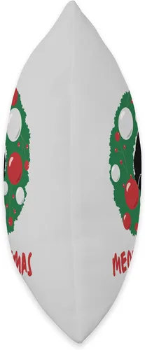 Miniatura 2 de jovy fits Meowy Wreath Almohada fea de regalo de Navidad para gato, 16 x 16 pulgadas, multicolor