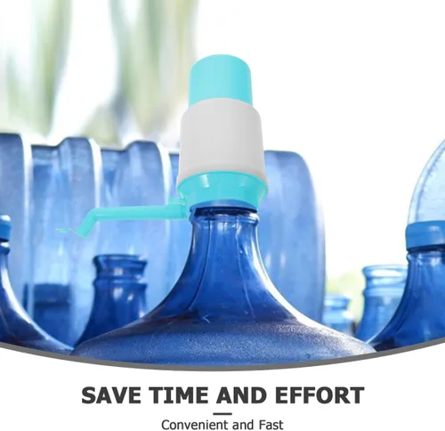 Miniatura 6 de jojofuny Bomba dispensadora de agua manual para botella de 1 galón, bomba de agua ligera portátil para acampar al aire libre, uso en casa y oficina