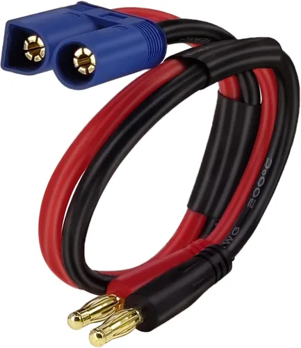 Miniatura 7 de Yeebline Cable de carga de batería EC5 a Banana Plug, paquete de 2 conectores macho 12AWG EC5 de 1.0 ft a 0.157 in Banana Bullet Macho Lipo