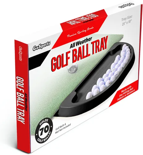 Miniatura 6 de GoSports All-Weather Golf Ball Trays with 70 Ball Capacity - Black or Green - Compatible with All Hitting Mats
