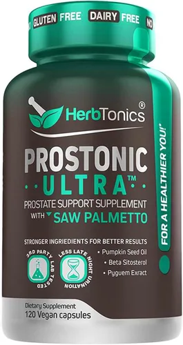 Soporte doble para próstata y cabello para hombres – Saw Palmetto, beta-sitosterol, semillas de calabaza – Promueve la salud urinaria y el bloqueo