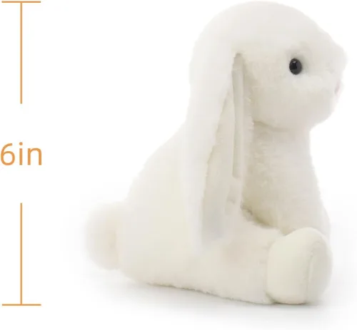 Miniatura 5 de Apricot Lamb Peluche de conejo crema para niños, juguetes de peluche suaves y lindos para bebés niñas y niños, 6 pulgadas