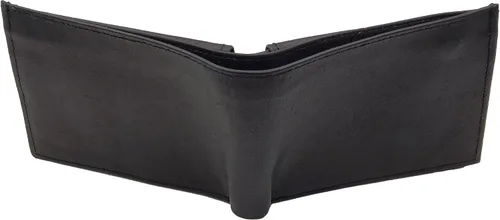 Miniatura 8 de AG Wallets Tarjetero de cuero para hombre con ventanas de identificación dobles abatibles, Negro -, Cartera plegable