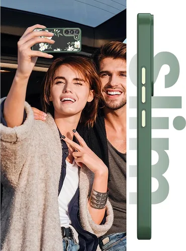 Miniatura 6 de Dretal Funda para Samsung Galaxy S22 5G Floral, de Grado Militar Probada contra Caídas, Parte Trasera Dura y Borde Suave, Funda Protectora de Verde