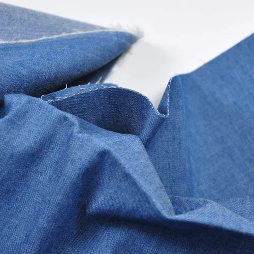 Miniatura 6 de Indigo Light Denim 4.8oz Fat Quarter 6 piezas de 18 x 22 pulgadas, 100% algodón, tela sólida, para manualidades, manualidades y parches de costura