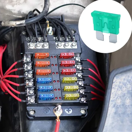 Miniatura 6 de 100 Pack de fusibles auto 30 AMP ATC/ATO estándar hoja de fusible regular 30A para coche, camión, barco, marina, RV