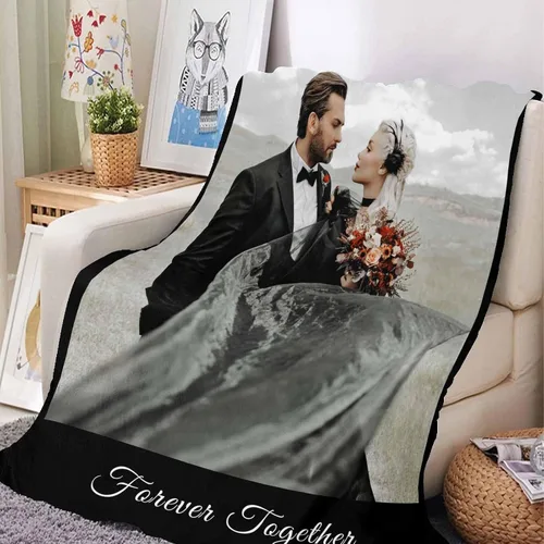 Miniatura 3 de YESCUSTOM Manta personalizada con fotos y texto, Manta familiar personalizada para adultos, niños y amigos, para cumpleaños, regalo conmemorativo