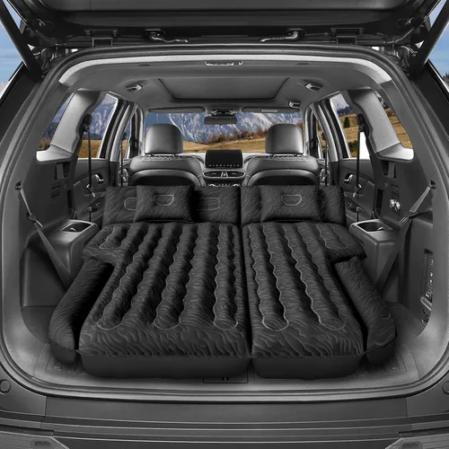Miniatura 12 de Colchón de aire para automóvil, colchón inflable de aire para SUV, camión, asiento trasero, cama de campamento, almohadilla gruesa para dormir