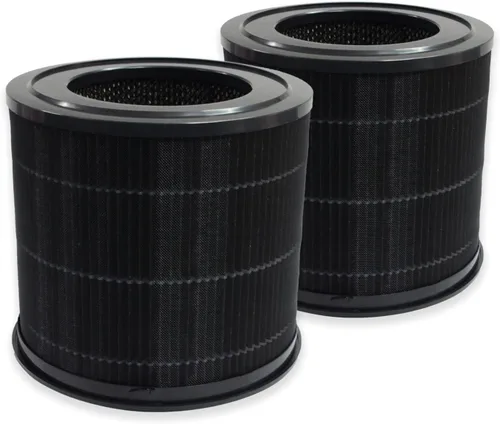 PUREBURG Filtro de repuesto compatible con purificador de aire Smartmi P1, paquete de 2 unidades H13 HEPA de 4 etapas de filtración de carbón