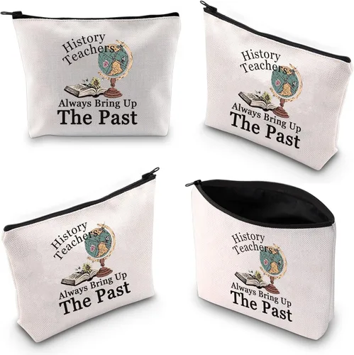Miniatura 3 de WCGXKO Historia Profesor Regalo Historiador Regalo Historia Maestros Siempre Traer El Pasado Cremallera Bolsa Bolsa De Maquillaje