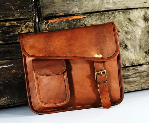 Miniatura 8 de URBAN DEZIRE Maletín pequeño de cuero genuino para hombre, bolso de mensajero para iPad Tab Tablet 11 compatible con producto de Apple