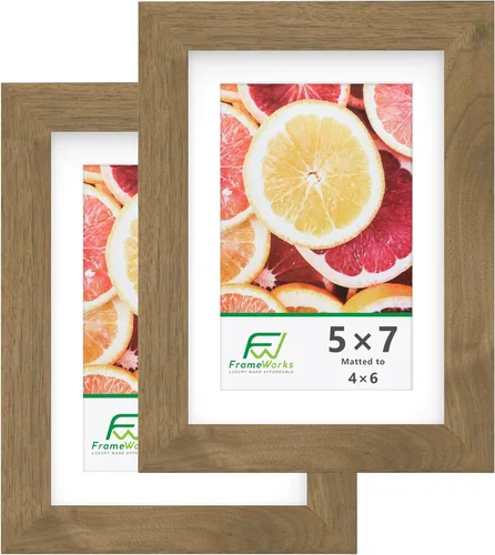 Miniatura 60 de FrameWorks Marcos de fotos clásicos de madera 4 x 6 con vidrio templado, roble natural, paquete de 6 Roble natural-6