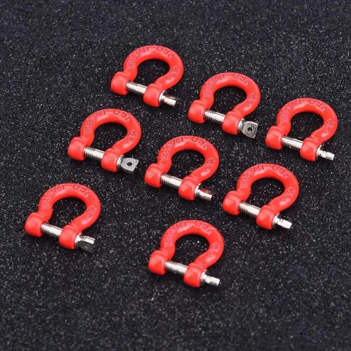 Miniatura 6 de HERCHR Gancho de remolque RC, 8 piezas de metal RC con hebilla de remolque con hebilla de remolque, grillete de bloqueo de enganche, accesorios