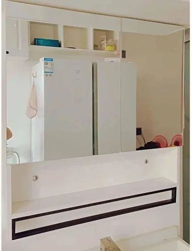 Miniatura 4 de Armario moderno de pared de baño de 40 x 30 pulgadas, gabinete inteligente con espejo de tocador con antivaho, botiquín iluminado por LED