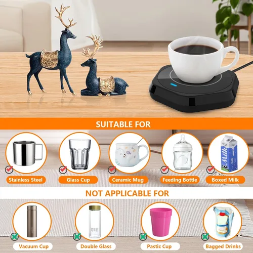 Miniatura 4 de COFFEE MUG WARMER: Placa de Calefacción Inteligente para Bebidas, Calentador de Velas, Taza de Cera, Calentador Eléctrico, Termostato, Posavasos