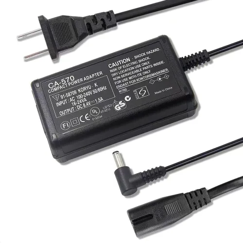 Cargador adaptador de CA CA-570 compatible con Canon XA25, XA10, XA-20, XA30, HG20, XH-A1, XA-30, HF M31 HF S10 Vixia HF100, XA11, HF G20, FS200,