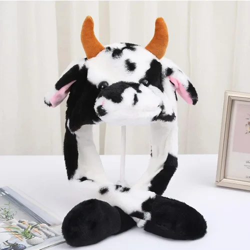 Miniatura 6 de CICITOYWO Sombrero de Animal de Peluche Divertido con Orejas en Movimiento, Gorra Saltarina Linda, Unisex, Regalo para Niños y Adultos, Fiesta