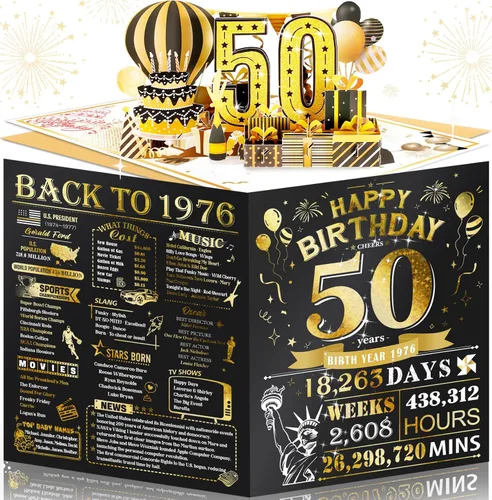 Miniatura 37 de Tarjeta de cumpleaños número 10 para niña, niño, nieto, nieta, hijo, hija, gigante, desplegable, “Happy 10th Year Old”, decoración, regalo de Negro