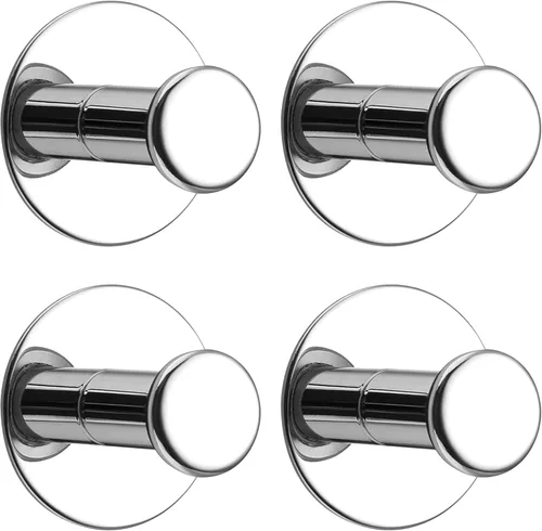 Miniatura 10 de SAYAYO Ganchos autoadhesivos para colgar, ganchos para colgar abrigos de pared, gancho negro mate para toallas para baños, gancho para pegar