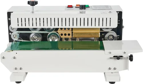 Miniatura 11 de Máquina selladora de banda continua para bolsas VEVOR, ancho de sello de 0.24-0.47 pulg/6-12 mm, máquina selladora de banda horizontal con control