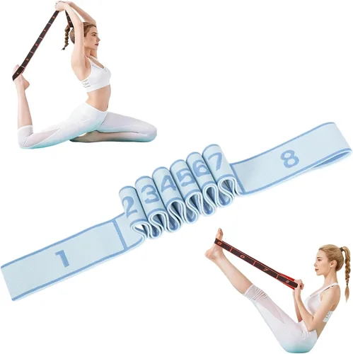 Miniatura 15 de Banda de resistencia de fitness para estiramiento y yoga, ejercicio de tirador de moda, bandas elásticas de ejercicio de 8/10 bucles para adultos