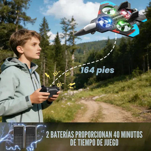 Miniatura 8 de Aviones RC para niños y adultos, control remoto de espuma, aviones, helicópteros, drones, juguetes para niños y adultos de 8 a 12 y 16 años, avión
