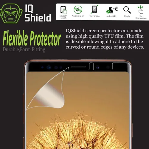 Miniatura 3 de IQShield Paquete de 2 protectores de pantalla para Samsung Galaxy Note 9 (compatible con fundas), fácil de instalar, ultra fino, antiarañazos