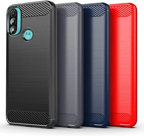 Miniatura 7 de Osophter Funda para Moto E20 con 2 unids Protector de pantalla de absorción de golpes Flexible TPU Caucho Protector de teléfono celular