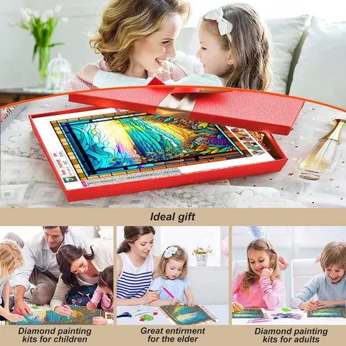 Miniatura 4 de Acudotr Kits de pintura de diamantes para adultos, kits de arte de diamantes 5D para principiantes, kits de pintura de diamantes de taladro completo