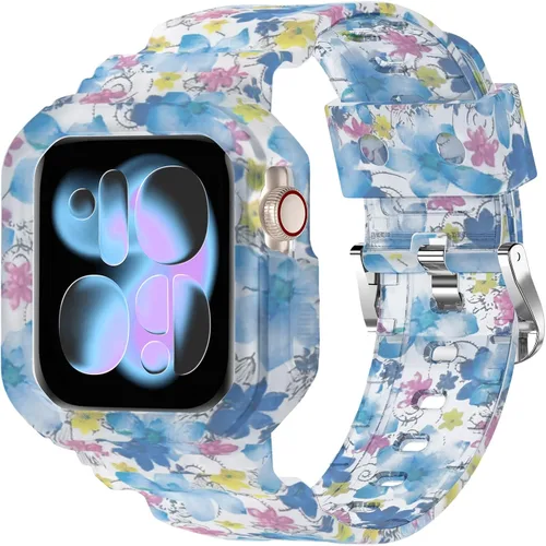 Miniatura 37 de XYF Compatible con correas cristalinas para Apple Watch de 1.929 in, 1.811 in, 1.772 in, 1.732 in, 1.654 in, 1.614 in, 1.575 in, 1.496 in, funda