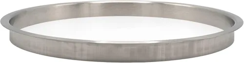 Miniatura 9 de Outwater Ojales de basura de acero inoxidable pulido 304 de 8 pulgadas (nominal) de diámetro x 2 pulgadas de alto para canaletas de basura