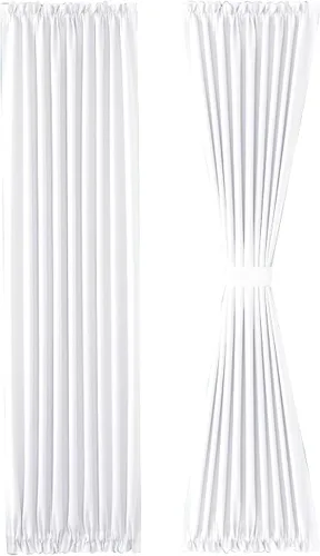 Miniatura 6 de DWCN Cortinas para puerta francesa: cortina térmica con bolsillo para barra para puertas con ventana de vidrio, puertas de cocina y patio