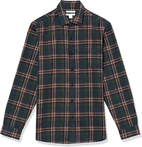 Miniatura 81 de Amazon Essentials Camisas de franela de manga larga para hombre, corte ajustado, a cuadros con botones