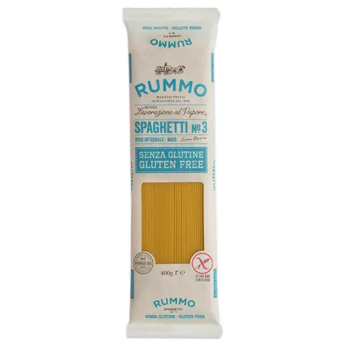 Rummo Pasta espagueti sin gluten N.3 - Fideos de pasta de maíz y arroz, espaguetis GF, fideos finos de pasta, pasta italiana, 12 onzas (paquete de 1)