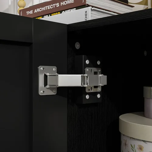 Miniatura 5 de Aparador de buffet con almacenamiento, armario de cocina de 55.1 pulgadas de ancho con 4 puertas, moderna consola de mesa de buffet Credenza