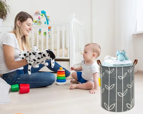 Miniatura 2 de Cestas de Almacenamiento Grandes, Cestas de Lavandería Impermeables, Cesta de Lona Plegable para Contenedor de Almacenamiento para Habitación