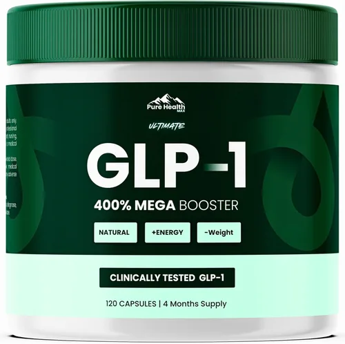 PURE HEALTH MAX Suplemento GLP-1 definitivo para hombres y mujeres, probiótico Akkermansia - Suplementos naturales de GLP1 | 120 tabletas,