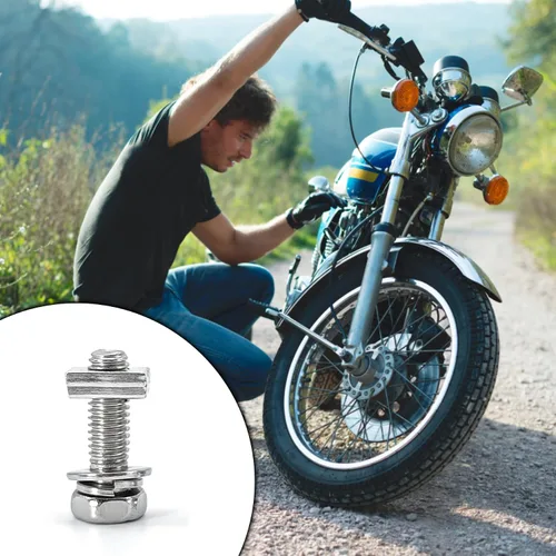 Miniatura 5 de Kit de 56 tuercas y pernos de terminales de batería de motocicleta de acero inoxidable, M6 x 0.394 in, 0.472 in, 0.630 in, 0.787 in, Kit de tuercas