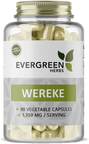 Evergreen Herbs Wereke Cápsulas – 90 cápsulas vegetales, 1350 mg por porción, suplemento de hierbas mexicanas Wereque para bienestar diario y apoyo