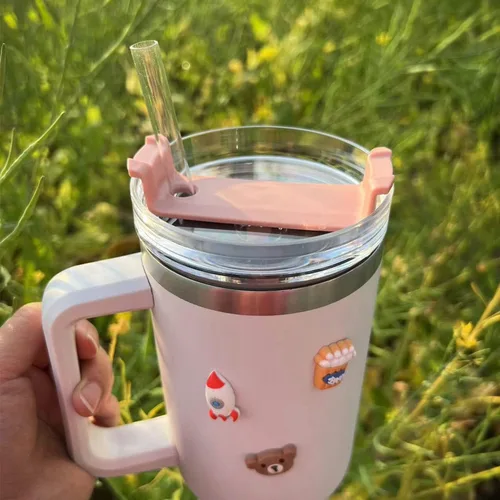Miniatura 5 de Tapa de vaso de 40 onzas compatible con Stanley, a prueba de derrames, resistente a salpicaduras, apta para Stanley y más tazas de café, paquete
