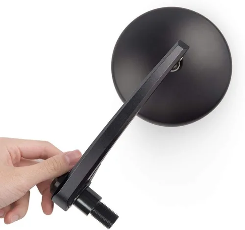 Miniatura 14 de KiWAV Magazi Eclipse - Espejos redondos para motocicleta, color negro, compatible con Indian Scout Bobber 2-Negro
