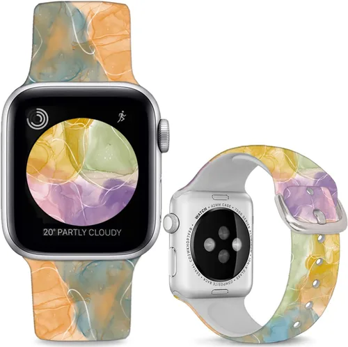 Miniatura 13 de Correas de reloj de silicona suave compatibles con Apple Watch de 1.496 in 1.575 in 1.614 in 1.654 in 1.732 in 1.772 in 1.811 in 1.929 in Ultra 2