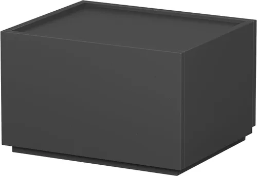 Miniatura 3 de Svimi Cajones de almacenamiento apilables, organizador de almacenamiento de cajones de madera, mesa auxiliar con cajones de madera, gabinete de Negro