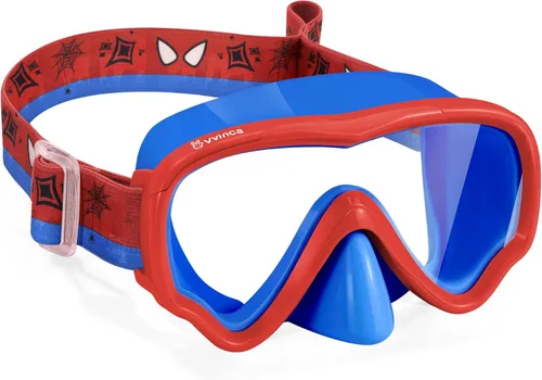 Miniatura 18 de Vvinca Kids-Goggles with Nose Cover, Diving Mask Elastic Fabric Strap Anti Fog Anti Shattered Lens for Kids Swim Goggles 3-14 17-negro