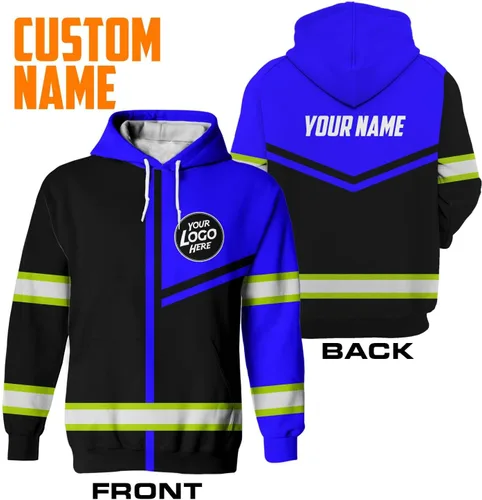 Miniatura 3 de Empresa, Equipo Uniforme Camisa de Alta Visibilidad para Hombres Camisa de Seguridad Logotipo Personalizado Nombre con Cintas Reflectantes AMZ02