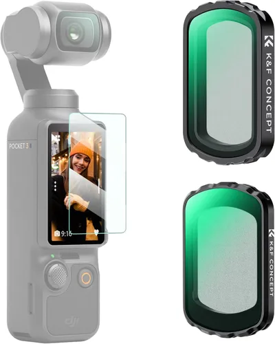 Miniatura 14 de K&F Concept Filtro de Difusión Magnético Negro de 1/4 para DJI Osmo Pocket 3, Filtros Creativos de Efecto Niebla Cinematográfica para el Combo