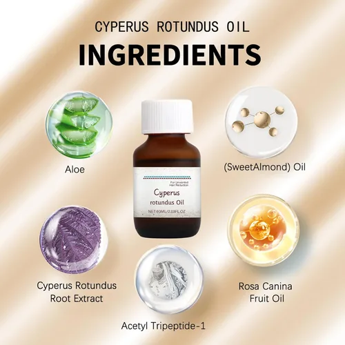 Miniatura 2 de Aceite Cyperus Rotundus, aceite Cyperus Rotundus para depilación, aceite de Cyperus, aceite de Cyperus natural con gotero, reduce el crecimiento